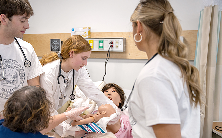 Photo of Nursing Lab Birthing Simulator Showing Baby